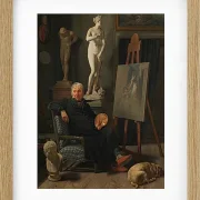 Martinus Rørbye – Porträt des Malers C. A. Lorentzen 1827  | Giclée Kunstdruck gerahmt