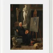 Martinus Rørbye – Porträt des Malers C. A. Lorentzen 1827  | Giclée Kunstdruck gerahmt