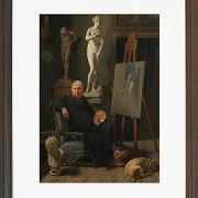 Martinus Rørbye – Porträt des Malers C. A. Lorentzen 1827  | Giclée Kunstdruck gerahmt