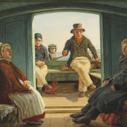 Martinus Rørbye – Reiseszene an Bord eines niederländischen Trawlers 1846 | Giclée Kunstdruck gerahmt