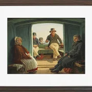 Martinus Rørbye – Reiseszene an Bord eines niederländischen Trawlers 1846 | Giclée Kunstdruck gerahmt
