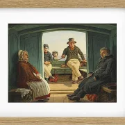 Martinus Rørbye – Reiseszene an Bord eines niederländischen Trawlers 1846 | Giclée Kunstdruck gerahmt