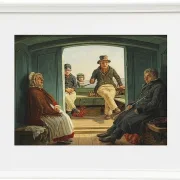 Martinus Rørbye – Reiseszene an Bord eines niederländischen Trawlers 1846 | Giclée Kunstdruck gerahmt
