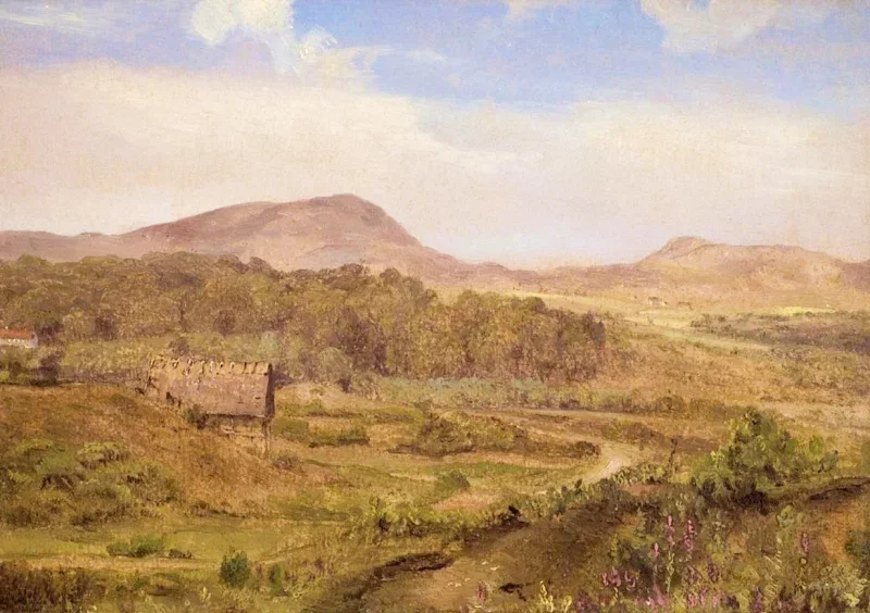 Martinus Rørbye | Landskab ved Blokhus, Jylland – 1848 | Indrammet kunsttryk | Danmarks Guldalder