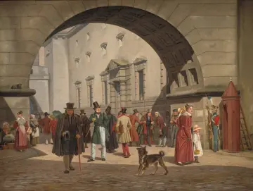 Martinus Rørbye | Das Gefängnis von Kopenhagen – 1831 | Gerahmter Kunstdruck | Goldenes Zeitalter Dänemark