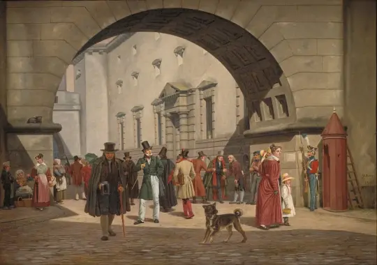Martinus Rørbye | Københavns Fængsel - 1831 | Indrammet kunsttryk | Danmarks Guldalder