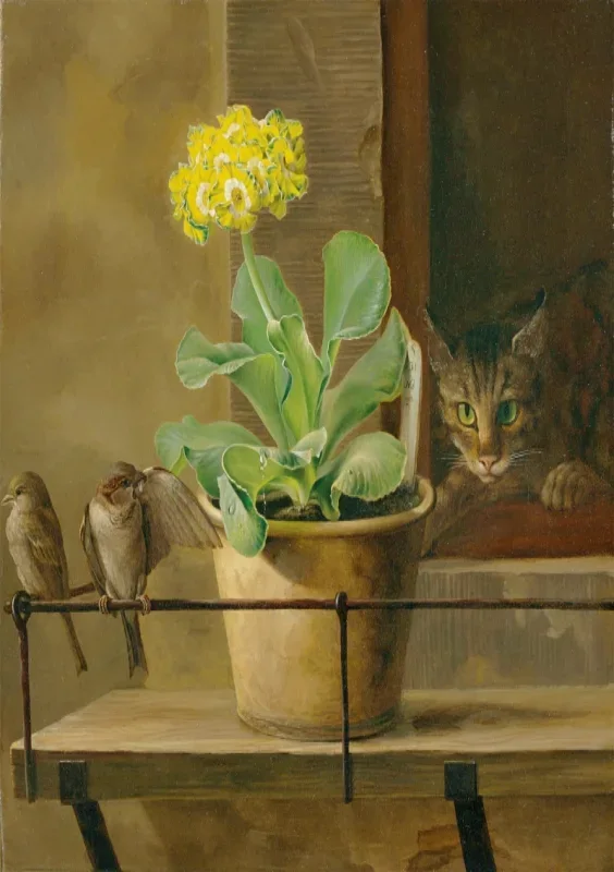 Martinus Rørbye | Stilleben med en kodriver – 1823 | Indrammet kunsttryk | Danmarks Guldalder