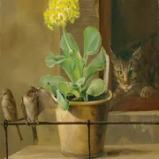 Martinus Rørbye | Stilleben med en kodriver – 1823 | Indrammet kunsttryk | Danmarks Guldalder