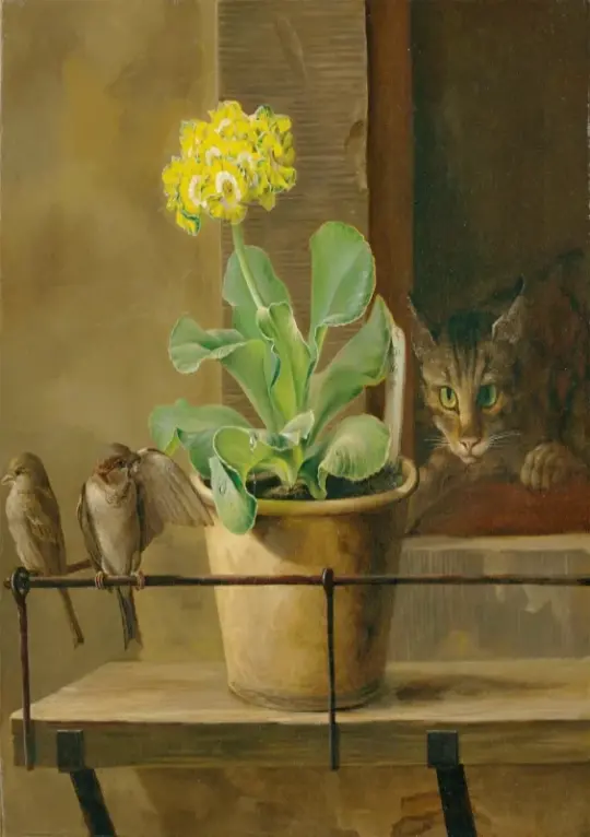 Martinus Rørbye | Stilleben med en kodriver – 1823 | Indrammet kunsttryk | Danmarks Guldalder