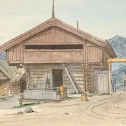 Martinus Rørbye | Bauernhaus - 1831 | Gerahmter Kunstdruck | Goldenes Zeitalter Dänemark