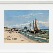 Martinus Rørbye – Strand von Skagen Vesterby 1847 | Giclée Kunstdruck gerahmt