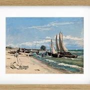 Martinus Rørbye – Strand von Skagen Vesterby 1847 | Giclée Kunstdruck gerahmt
