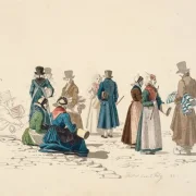 Martinus Rørbye | Scene fra markedspladsen i Thisted – 1830 | Indrammet kunsttryk | Danmarks Guldalder