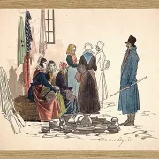 Martinus Rørbye – Szene vom Platz in Thisted 1830 | Giclée Kunstdruck gerahmt