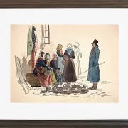 Martinus Rørbye – Szene vom Platz in Thisted 1830 | Giclée Kunstdruck gerahmt