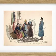 Martinus Rørbye – Szene vom Platz in Thisted 1830 | Giclée Kunstdruck gerahmt