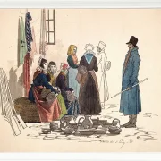 Martinus Rørbye – Szene vom Platz in Thisted 1830 | Giclée Kunstdruck gerahmt