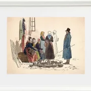 Martinus Rørbye – Szene vom Platz in Thisted 1830 | Giclée Kunstdruck gerahmt