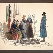 Martinus Rørbye – Szene vom Platz in Thisted 1830 | Giclée Kunstdruck gerahmt
