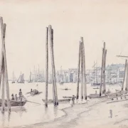 Martinus Rørbye | Altona-kystlinjen – 1834 | Indrammet kunsttryk | Danmarks Guldalder