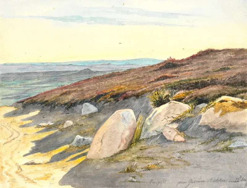 Martinus Rørbye – Von den Gærum-Hügeln in Vendsyssel 1833 | Giclée Kunstdruck gerahmt