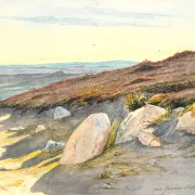 Martinus Rørbye – Von den Gærum-Hügeln in Vendsyssel 1833 | Giclée Kunstdruck gerahmt