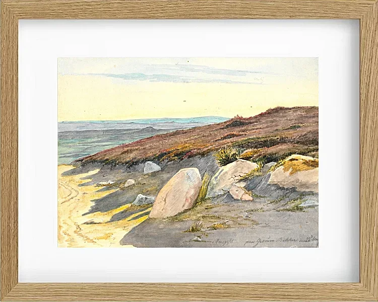Martinus Rørbye – Von den Gærum-Hügeln in Vendsyssel 1833 | Giclée Kunstdruck gerahmt
