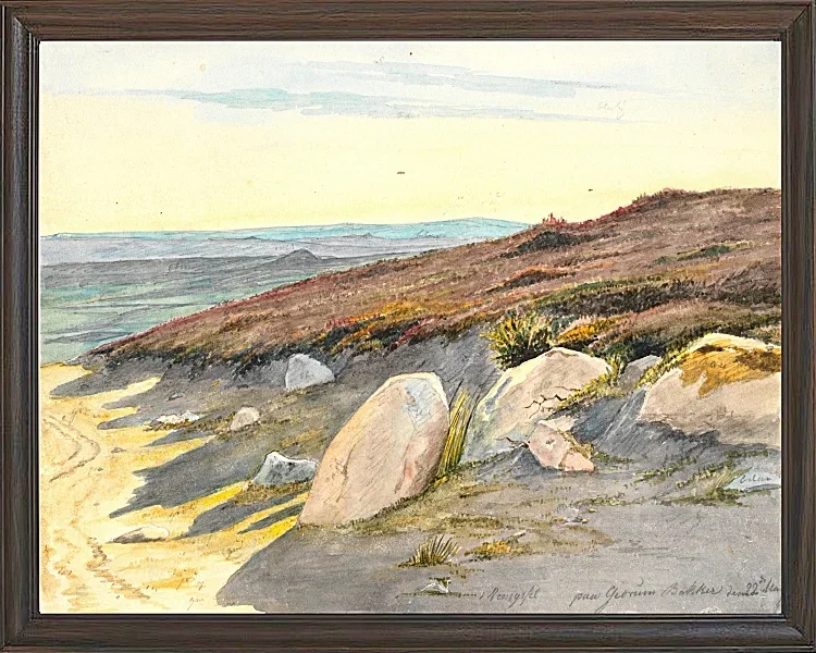 Martinus Rørbye – Von den Gærum-Hügeln in Vendsyssel 1833 | Giclée Kunstdruck gerahmt