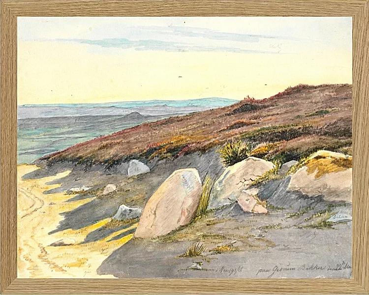 Martinus Rørbye – Von den Gærum-Hügeln in Vendsyssel 1833 | Giclée Kunstdruck gerahmt