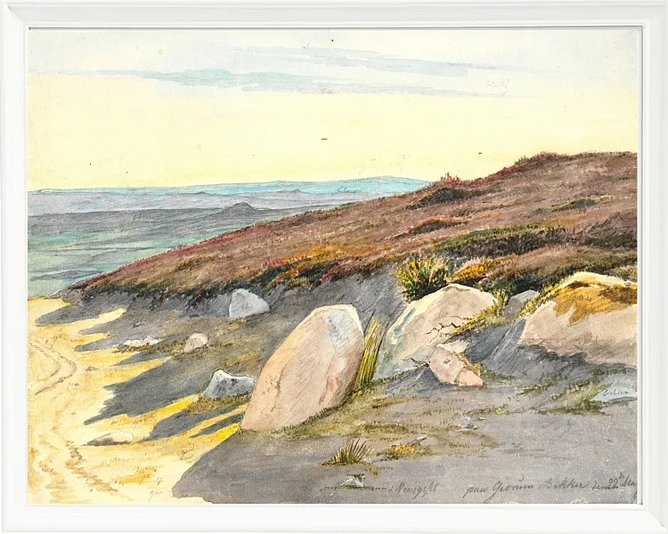 Martinus Rørbye – Von den Gærum-Hügeln in Vendsyssel 1833 | Giclée Kunstdruck gerahmt