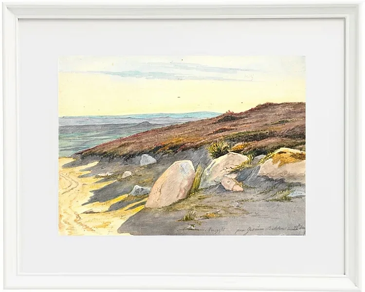 Martinus Rørbye – Von den Gærum-Hügeln in Vendsyssel 1833 | Giclée Kunstdruck gerahmt