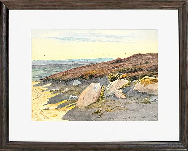 Martinus Rørbye – Von den Gærum-Hügeln in Vendsyssel 1833 | Giclée Kunstdruck gerahmt