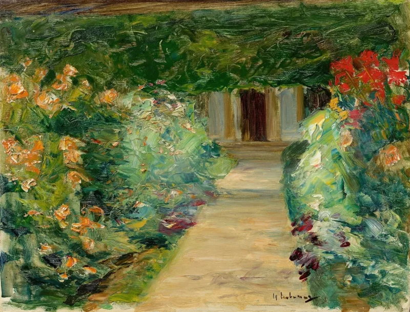 Max Liebermann - 05 Køkkenhaven i Wannsee mod øst 1929 | Indrammet giclée-kunsttryk