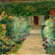 Max Liebermann - 05 Køkkenhaven i Wannsee mod øst 1929 | Indrammet giclée-kunsttryk
