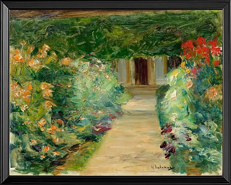 Max Liebermann - 05 Køkkenhaven i Wannsee mod øst 1929 | Indrammet giclée-kunsttryk