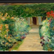 Max Liebermann - 05 Køkkenhaven i Wannsee mod øst 1929 | Indrammet giclée-kunsttryk