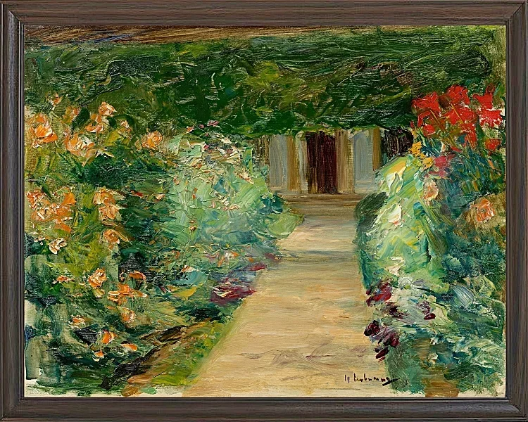 Max Liebermann - 05 Køkkenhaven i Wannsee mod øst 1929 | Indrammet giclée-kunsttryk