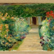 Max Liebermann - 05 Køkkenhaven i Wannsee mod øst 1929 | Indrammet giclée-kunsttryk