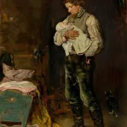 Max Liebermann - 06 Der Witwer 1873 | Giclée Kunstdruck gerahmt