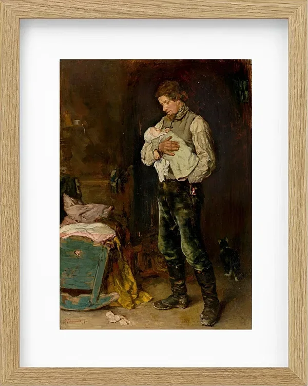 Max Liebermann - 06 Der Witwer 1873 | Giclée Kunstdruck gerahmt