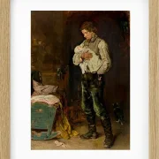 Max Liebermann - 06 Der Witwer 1873 | Giclée Kunstdruck gerahmt