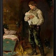 Max Liebermann - 06 Der Witwer 1873 | Giclée Kunstdruck gerahmt