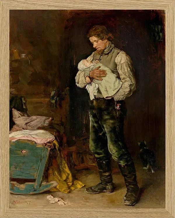 Max Liebermann - 06 Der Witwer 1873 | Giclée Kunstdruck gerahmt