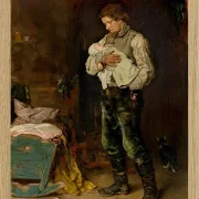 Max Liebermann - 06 Der Witwer 1873 | Giclée Kunstdruck gerahmt