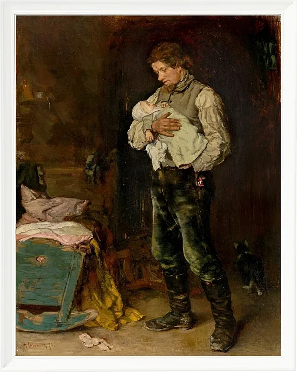 Max Liebermann - 06 Der Witwer 1873 | Giclée Kunstdruck gerahmt