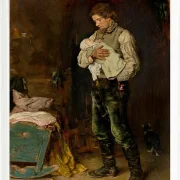 Max Liebermann - 06 Der Witwer 1873 | Giclée Kunstdruck gerahmt