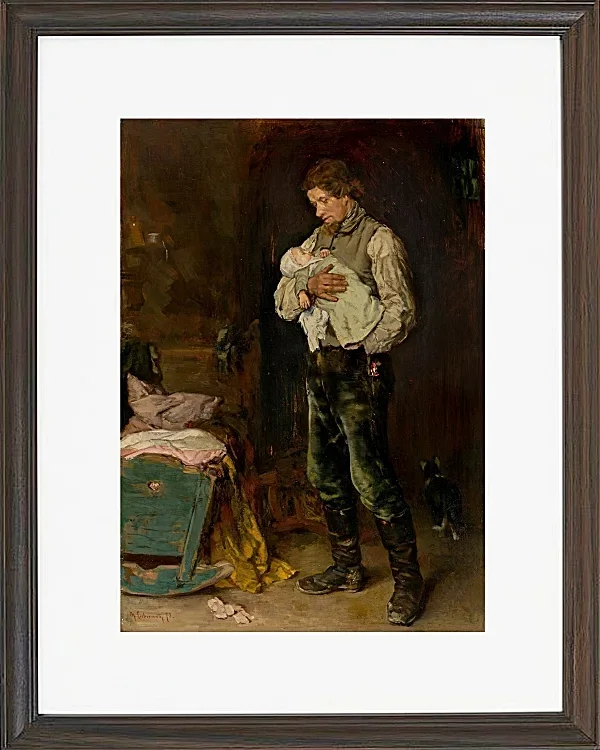 Max Liebermann - 06 Der Witwer 1873 | Giclée Kunstdruck gerahmt
