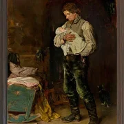 Max Liebermann - 06 Der Witwer 1873 | Giclée Kunstdruck gerahmt