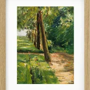 Max Liebermann - 07 Die Birkenallee im Wannseegarten nach Osten 1924 | Giclée Kunstdruck gerahmt