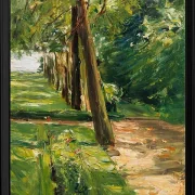 Max Liebermann - 07 Die Birkenallee im Wannseegarten nach Osten 1924 | Giclée Kunstdruck gerahmt